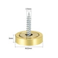 thumbnail image 2 of 22mm Mirror Screws Decorative Cap Cover Nails Polished Gold 4Pack, 2 of 3