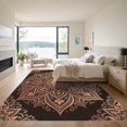 thumbnail image 3 of ODIKA 2'x3' Machine Washable Non-Slip Area Rug, Art Nouveau Rose Gold High Traffic Rug, Brown, 1184705, 3 of 7