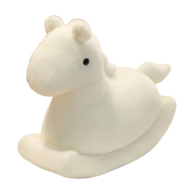 Peluche caballito balancín, cojín, compañero de sueño suave para el hogar, cama, sofá, salón, dormitorio, coche