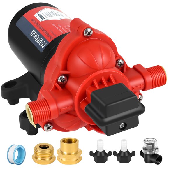 Bomba pulverizadora Pumpoasis 12 V 2,5 GPM 60 PSI resistente a productos químicos