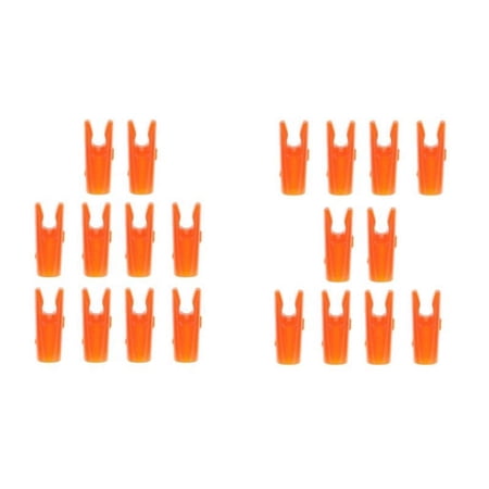 20Pcs Plastic Orange Color Archery Bow Arrow Insert Pin Nock SHAFT TAILS