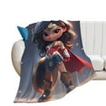 thumbnail image 2 of Wonder Woman Blanket, Super Soft Cozy Flannel Throw Blanket Bedding Gifts for Kids Adults, Warm Fleece Blankets for Sofa Couch Chair Bed Living Room 40"x30", 2 of 8