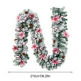 thumbnail image 3 of Frosted Pine Christmas Decorative Rattan White Flocked Garland - Doorway Staircase Handrail Branches Set Holiday Decor, 3 of 7