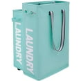 thumbnail image 1 of LINLINPAPA 24\u201c Slim Laundry Basket Tall & Slim Hamper Waterproof Laundry Bag Collapsible Travel Laundry Bag with Breathable Mesh Cover & Soft Handle Laundry Hamper, 1 of 5