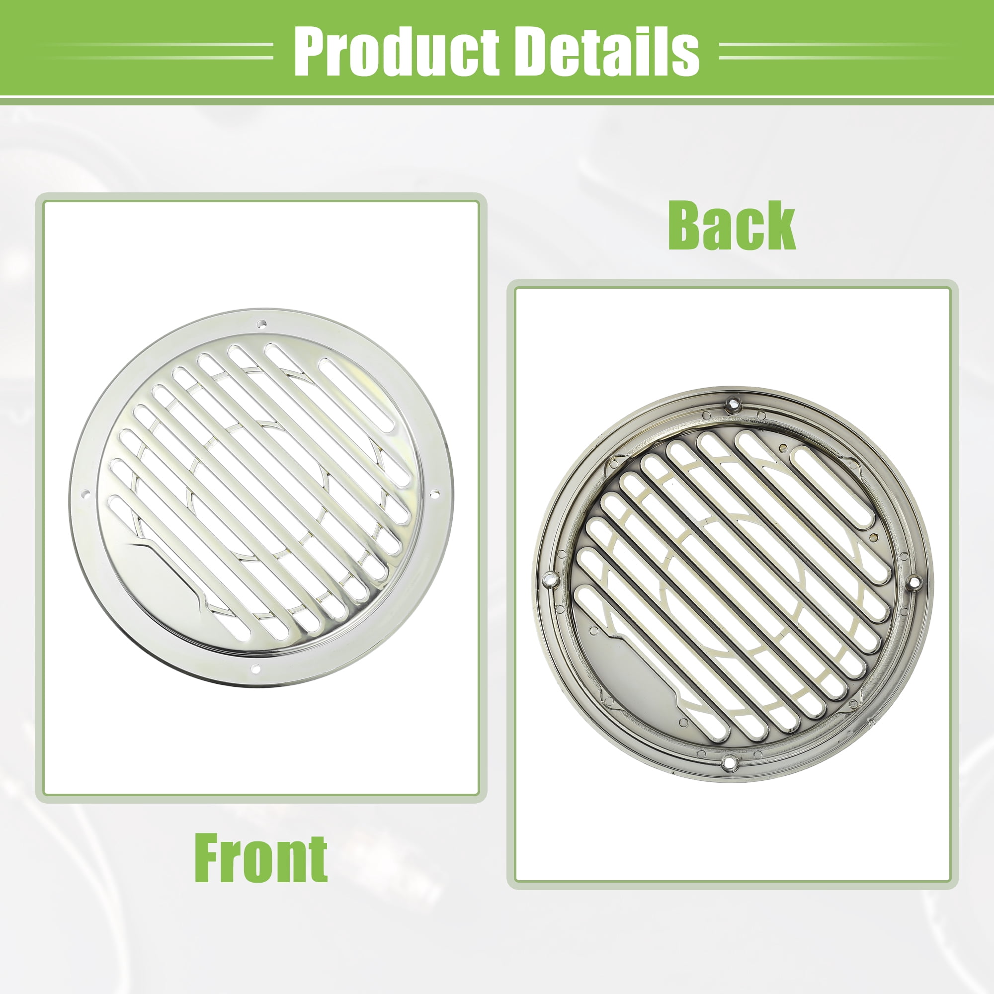 Unique Bargains Car Speaker Grills Cover Guard Protector with Mounting Screws Silver 4.5"