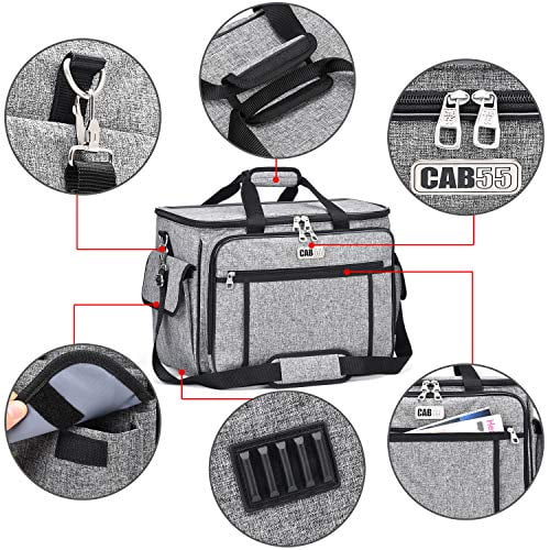 cab55 Rolling Sewing Machine Case, Detachable Rolling Sewing Machine  Carrying Case on Wheels-Gray