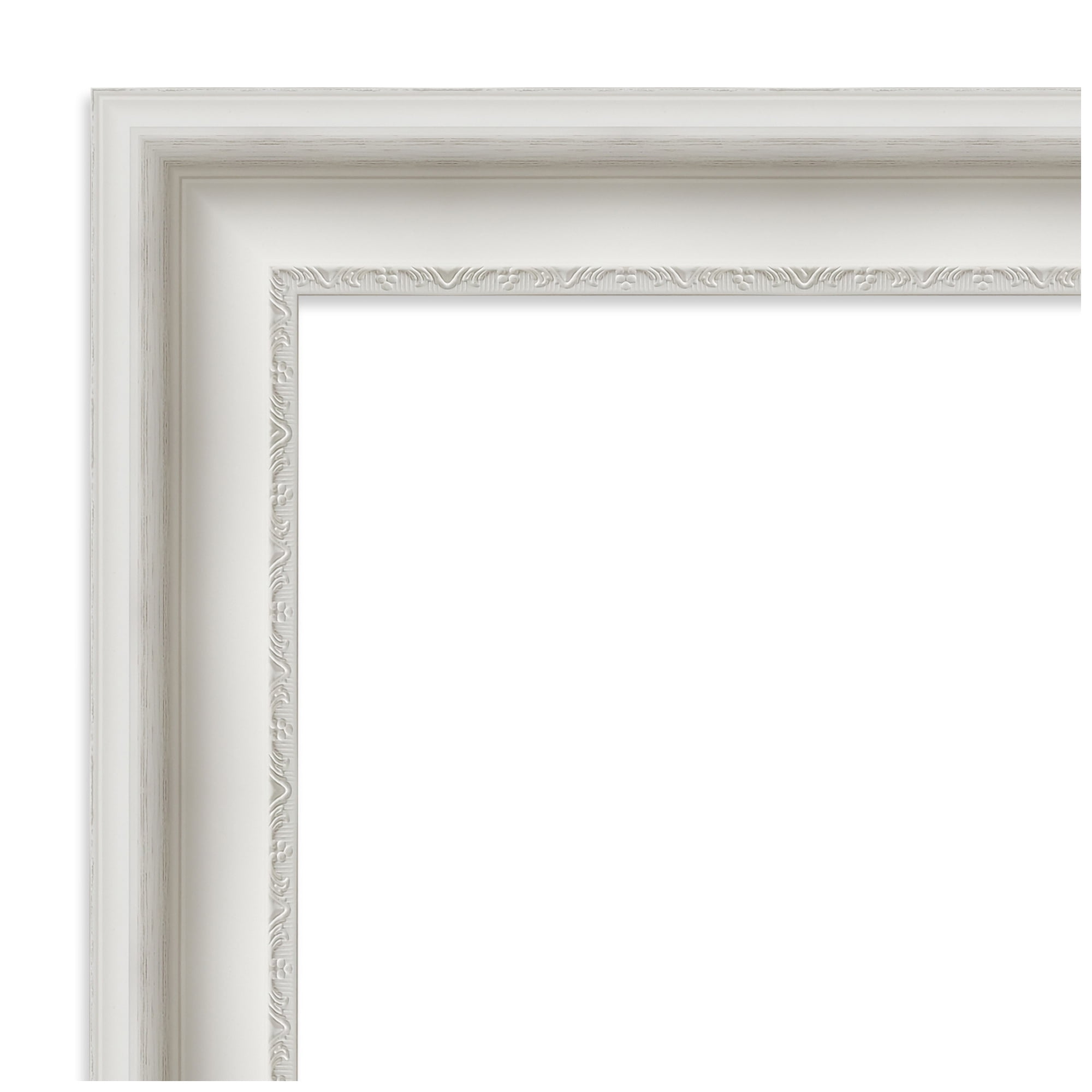 Amanti Art Natural Cork Board Framed Parlor White Bulletin Board 42 in. x 30 in.
