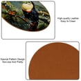 thumbnail image 5 of Toucan 6 Pack Round Coasters, Microfiber Leather Drink Coasters Set of 6, 11x11 cm/4.3x4.3 Inches Absorbent Coasters for Drinks Tables Dining Table Décor, 5 of 6