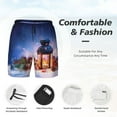 thumbnail image 5 of Gaeub Lantern On Snow With Christmas Mens Swim Trunks Stretch Beach Shorts Quick Dry for Men Swim Shorts Swimwear with Pockets- Large, 5 of 9