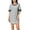 Gray, variant on PinkBeautiM Nightgowns for Women V Neck Soft Sleep Shirt Night Dress Casual Short Sleeve Sleepwear