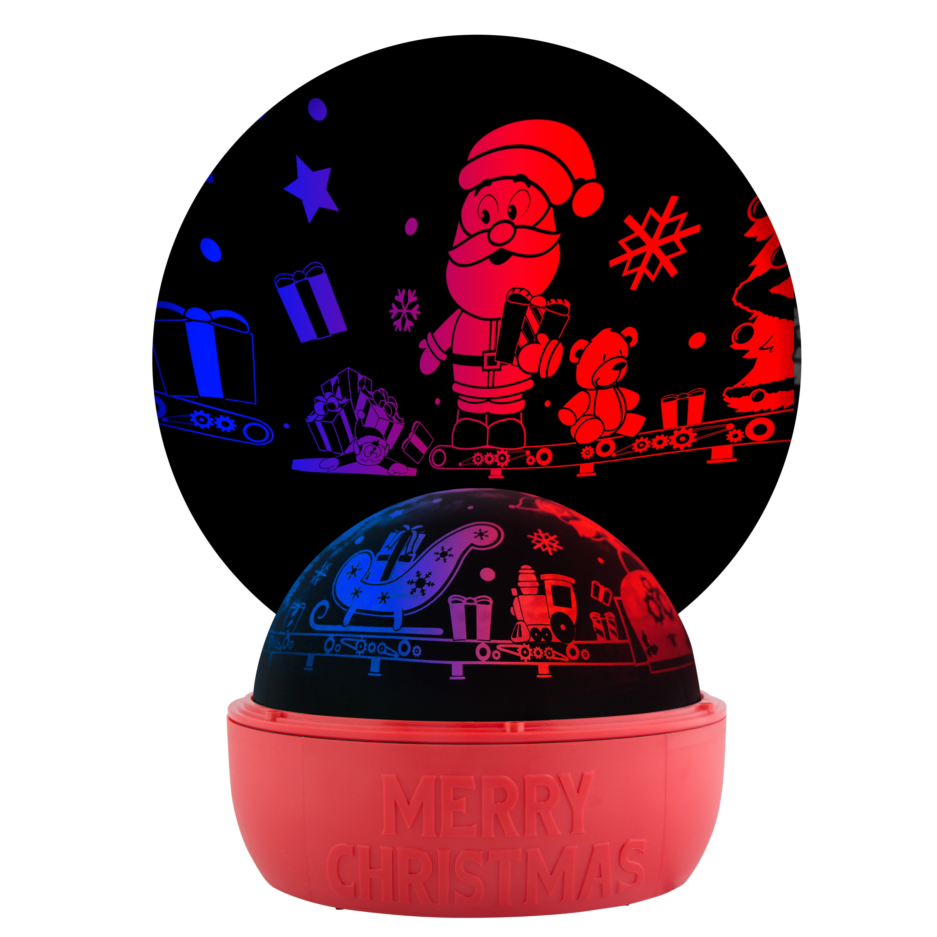 Christmas Lightshow Projection Whirl-a-Motion Santa's Workshop (Color Changing)