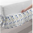 thumbnail image 2 of Scandinavian Bed Skirt, Blossoming Blue Tulip Flowers Modern Contemporary Style Nature, Elastic Bedskirt Dust Ruffle Wrap Around for Bedding Decor, 4 Sizes, Olive Green Blue Grey, by Ambesonne, 2 of 2