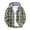 Green, variant on Chiccall Men's Flannel Shirt Plaid Hoodie Casual Comfortable Long Sleeve Drawstring Button-Down Shirt for Men