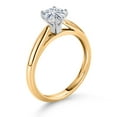 thumbnail image 3 of Gem Stone King 10K Yellow Gold White Moissanite Solitaire Engagement Ring for Women (0.50 Cttw, Round 5MM, Available in Size 5, 6, 7, 8, 9), 3 of 4