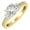 10K Yellow Gold, variant on 10K White Gold Lab Grown Diamond Solitaire Engagement Ring (2 cttw, D-F Color, VS1 Clarity) Size 6.5