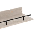 thumbnail image 3 of 16 inch Floating Wall Shelves with Black Metal Guardrail Set of 3, Beige Wall Mounted Shelf for Bedroom Bathroom Kitchen Living Room, Different Sizes, 3 of 7