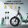 thumbnail image 7 of Electric Bike for Adults (Age 18+), 749W Folding E Bike , 48V 15Ah Battery 50/60 Mile Range, 20"x4.0 Fat Tire Ebike for Commute, Electric Bicycle with LCD Display 7-Speed UL2849, 7 of 7
