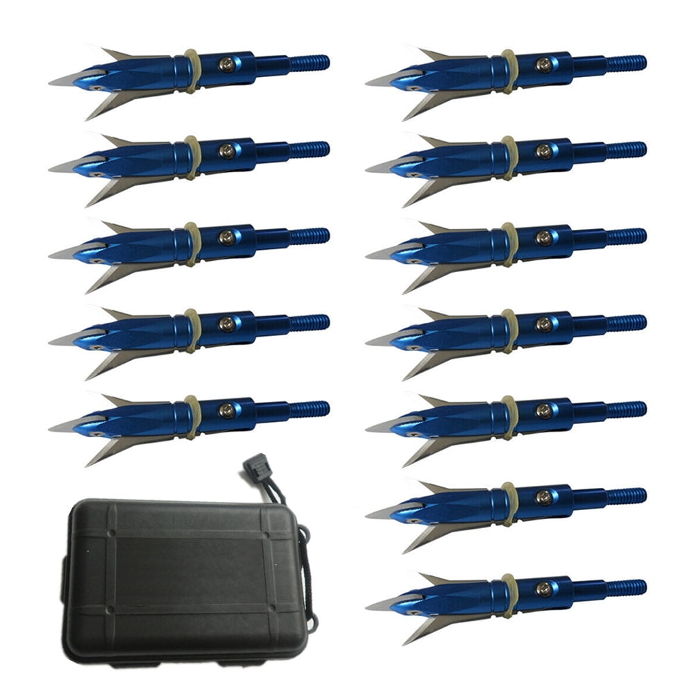 12Pcs 100Gr Swhacker Hunting Broadheads Expandable Sharp Blade Crossbow Tips Bow