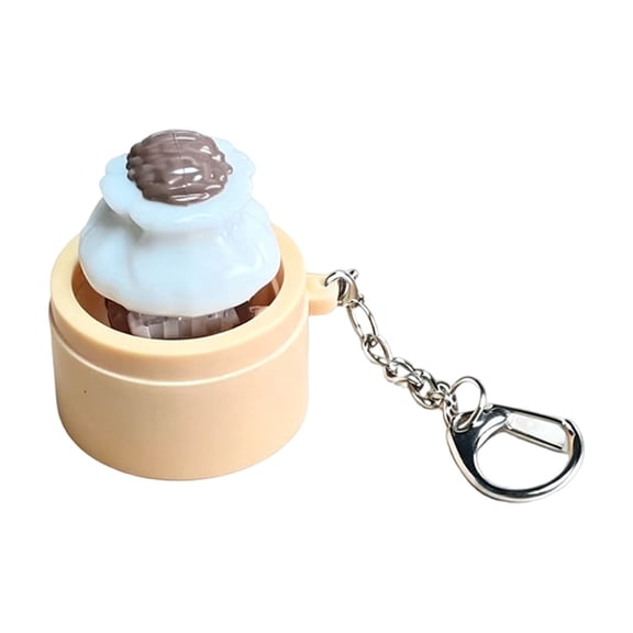 Relaxation Toys, Squeeze Dumpling Squeeze Toys Relaxation, Clicky Squeeze Toys, Desk Squeeze Toys, 2X2 Inch Press Glowing Keychain Siomai Desktop Ornament, Portable Small Gift for