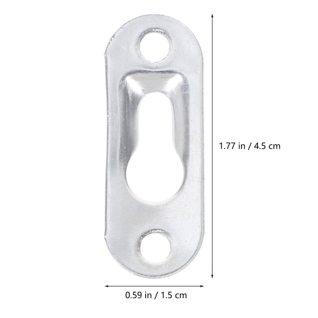 QUMIIRITY 30Pcs Rectangular Metal Fasteners for Artwork and Cabinets Indoor Installation 1.8X0.6In