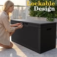 thumbnail image 5 of Homall 100 Gallon Outdoor Patio Box Deck Plastic Resin Storage Box Backyard, Black, 5 of 8
