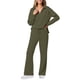 thumbnail image 3 of Conjuntos de Dos Piezas para Mujer, Moda de Otoño 2025, Pantalones Anchos, Conjunto de Estar por Casa, para Viajes y Vacaciones. Verde XXXL, 3 of 9