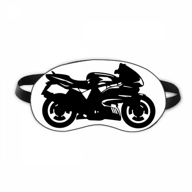 Motorcycle Mechanical Black Illustration Sleep Eye Shield Soft Night Blindfold Shade Cover