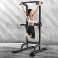 thumbnail image 6 of SOGES Height Adjustable Power Tower Dip Stands Pull up Bar Strength Training for Home Gym Black, 6 of 9