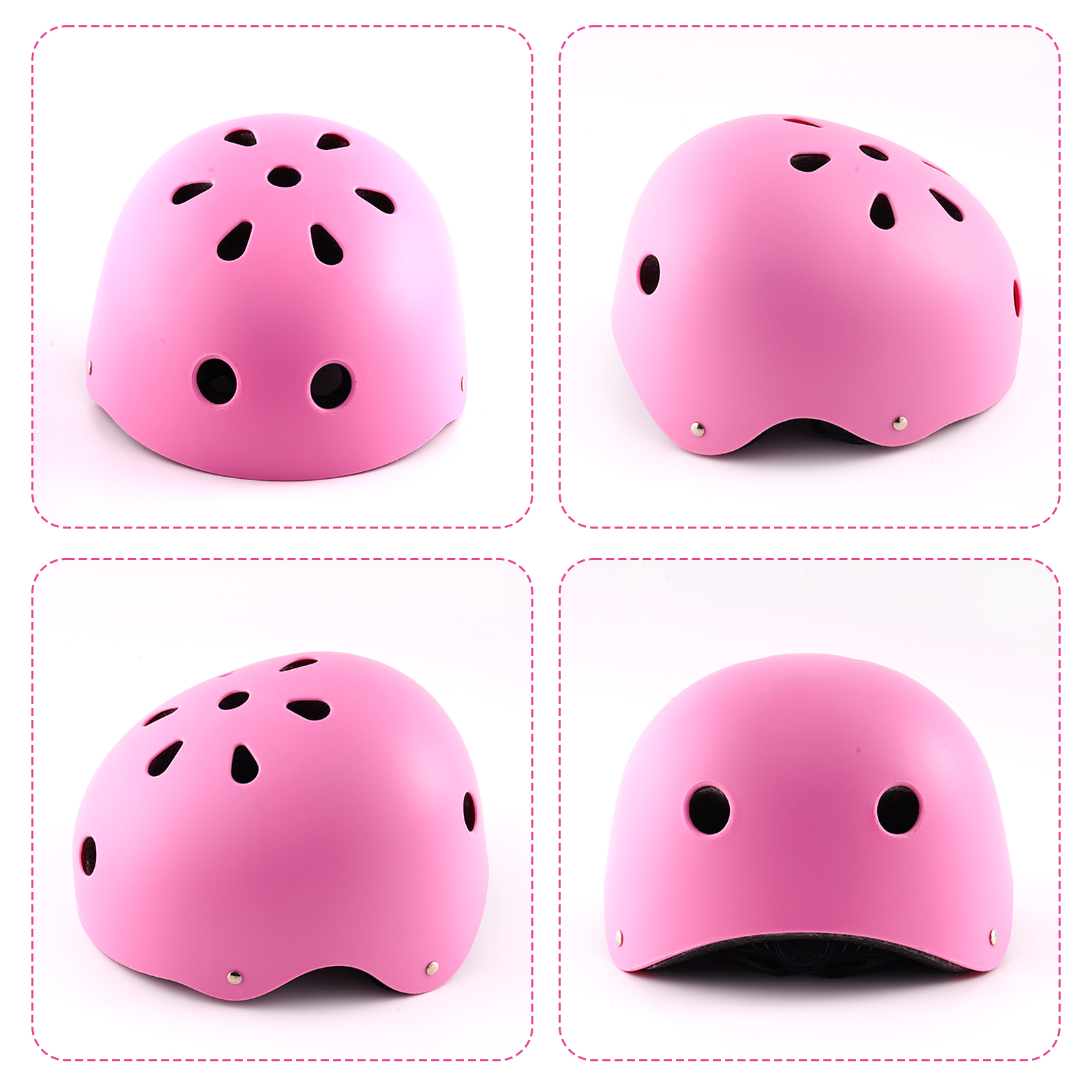 Buquapse Kids Bike Helmet & Protection Set, Pink photo 4