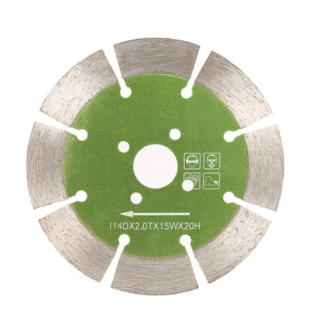 114*2.0*20mm Dry Cutting Segmented Diamond Saw Blade with Cooling Holes 20mm Inner Diameter Marble Granite Tile Incising For Angle Grinder Architectural Engineering