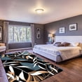 thumbnail image 3 of Tropical RainForest Plants Area Rugs, Orange Yellow Green Simple Leaves Bedroom Rug, Washable Rug Easy to Clean Fine Fluff Short Velvet Apply to Playroom Cafe Office Entrance Door 4x5ft, 3 of 6