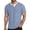 AB32 Blue, variant on Men Short Sleeve Shirt Knit Two Layer Casual Tee Top Solid Color Crew Neck T-Shirts For Everyday Wear Red Size L