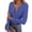 001_Blue, variant on Women's Fall Long Sleeve Henley Shirts Button Down Ribbed Slim Fit Basic Tees Casual Fall Tops