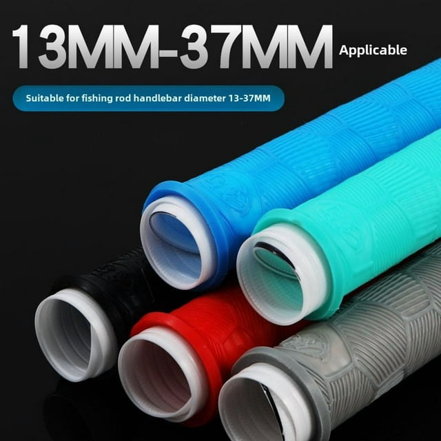 Premium Extra Long & Thick Fishing Rod Handle Wrap, Universal Fit for Thick/Thin Rods, Anti-Slip Sweat-Absorbent Grip Tape, Easy-to-Install Durable Hand Protection Sleeves (Black)