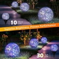 thumbnail image 2 of COWIN 4 Pack 3.9'' Solar Globe Lights Outdoor Waterproof ,30 LED Cracked Glass Globe Solar Power Ground Lights,Solar Orbs Outside-Outdoor Decorations Patio & Yard Lawn Backyard Decor(Multicolor), 2 of 8