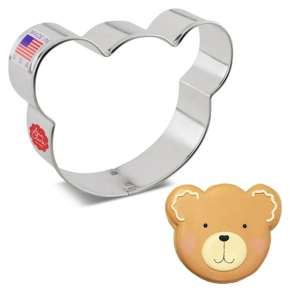 Ann Clark Bear Face Cookie Cutter 3.5", Made in USA