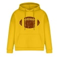 thumbnail image 4 of Aobny Yellow Hoodies Men Big & Tall Oversized Lightweight Shirts Pullover Football Hooded Mens Tshirt,XXXL, 4 of 6