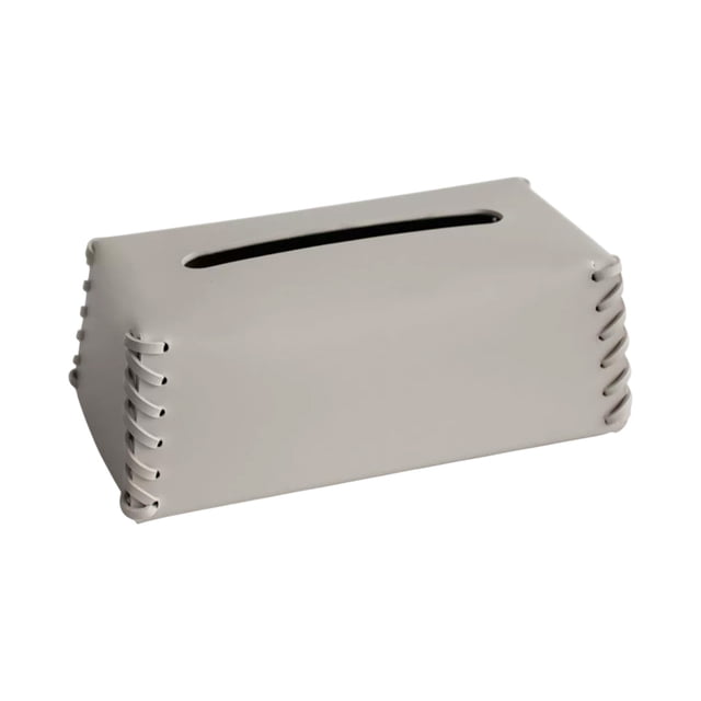 Caja de pañuelos de cuero con diseño moderno, servilletero decorativo para sala de estar o dormitorio, caja de pañuelos de gran capacidad con amplia apertura, material de poliuretano para una elegant