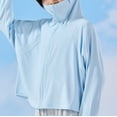 thumbnail image 4 of Mercatoo Girls 𝐔𝐏𝐅 50+ Rash Guard Sun Jacket Hoodie 𝐒𝐏𝐅 𝐔𝐕 𝐏rotection Full Zip Swim Shirts Long Sleeve for Teens Kids, 4 of 5