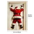 thumbnail image 3 of Hometravel Funny Santa Door Banner, Humorous Backside Design Christmas Entrance Decor, Novelty Hanging Sign for Front Door, Porch, Indoor Wall, Holiday Party Atmosphere, 3 of 5