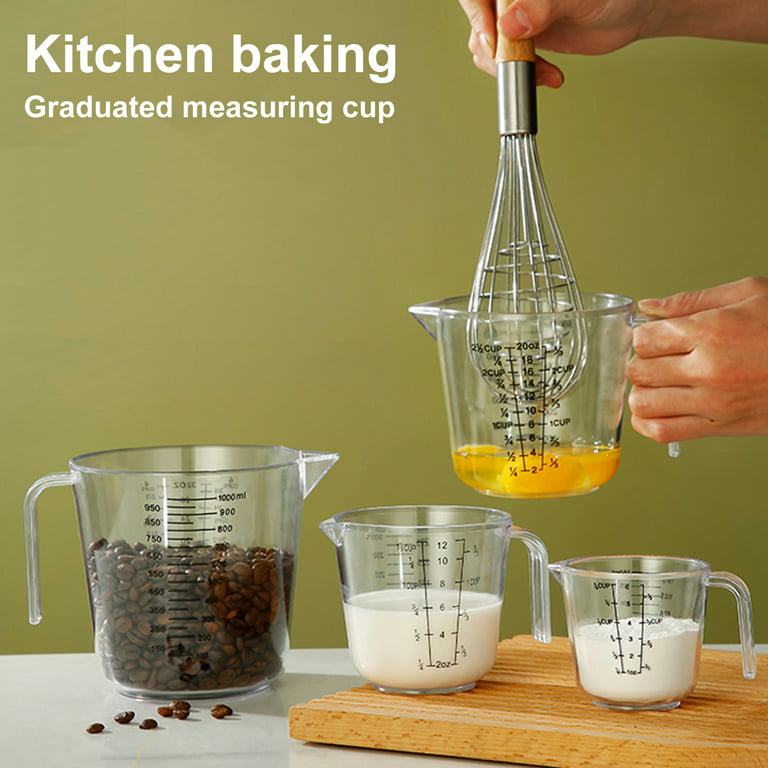 2pc 500ml/1000ml High Borosilicate Glass Measuring Cup Jug Clear Milk Cup  For Baking Cooking Kitchen Accesssories Large Capacity - AliExpress
