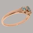 thumbnail image 4 of LBG British Made 9k Rose Gold Natural Aquamarine Womens Engagement Ring - 33 size options - Size 6, 4 of 7