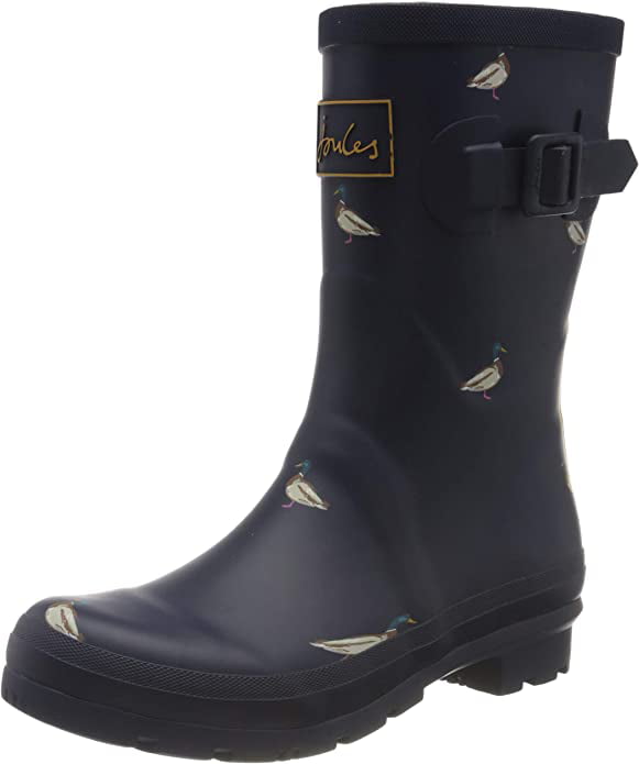 Joules Women's Molly Welly Rain Boot Size US 6 M Navy Ducks - Walmart.com