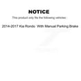 thumbnail image 2 of Transit Auto Front Rear Coated Disc Brake Rotors and Semi-Metallic Pads Kit for Car 2014-2017 Kia Rondo with Manual Parking KGF-100939, 2 of 11