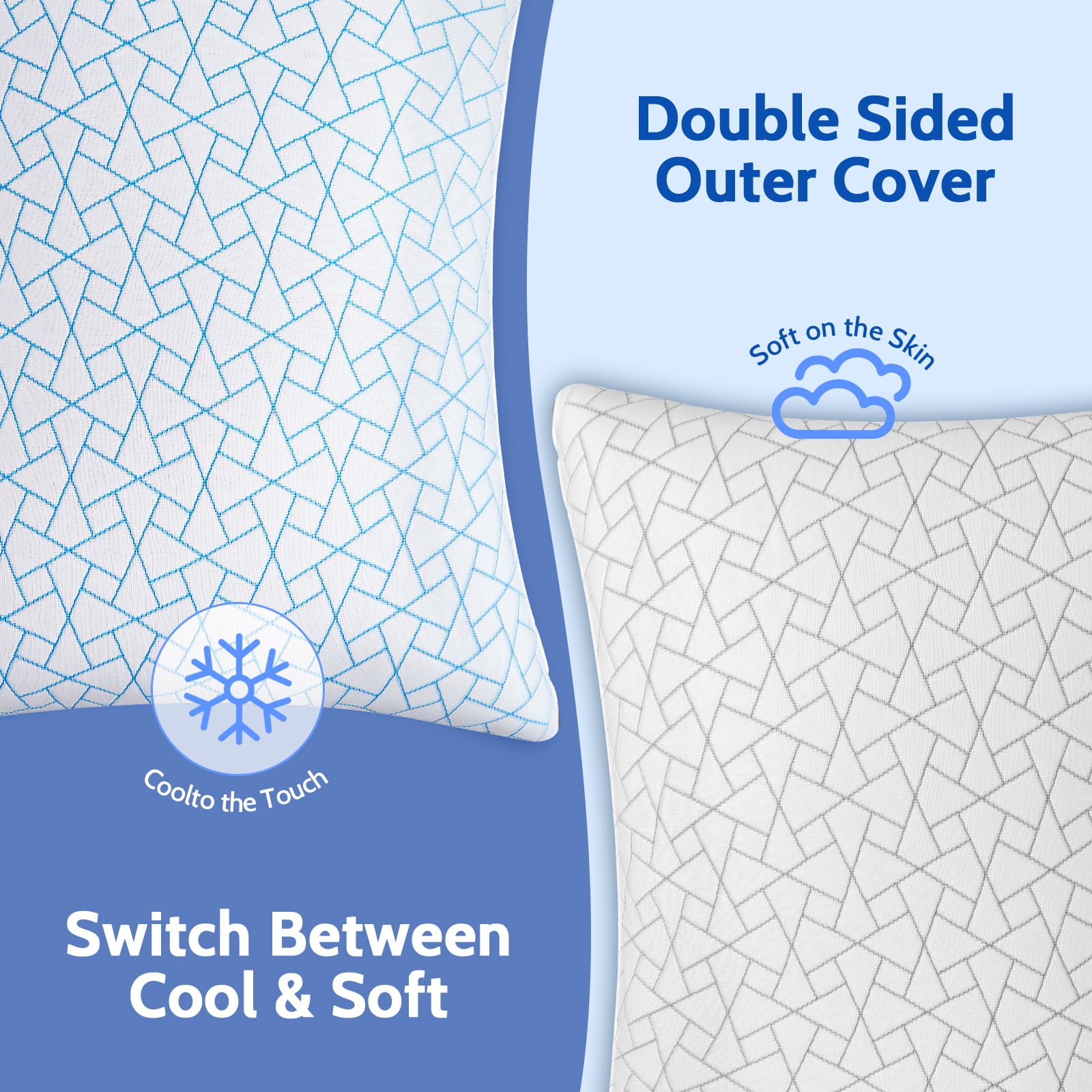 Alupssuc Cooling Pillows Queen Size Set of 2, Memory Foam, 20"x30"