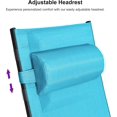 thumbnail image 4 of PURPLE LEAF Patio Chaise Lounge Chair Set with 2 Side Table Outdoor Pool Adjustable Recliner Chairs for Outdoor Beach Poolside Sunbathing Tanning Lounger，Turquoise Blue, 4 of 9