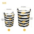 thumbnail image 2 of Lsque Gold Flamingo pattern Laundry Hamper Basket, Tall Woven Rope Hamper Basket for Clothes, Lightweight Storage Basket, Collapsible Waterproof-Small, 2 of 8