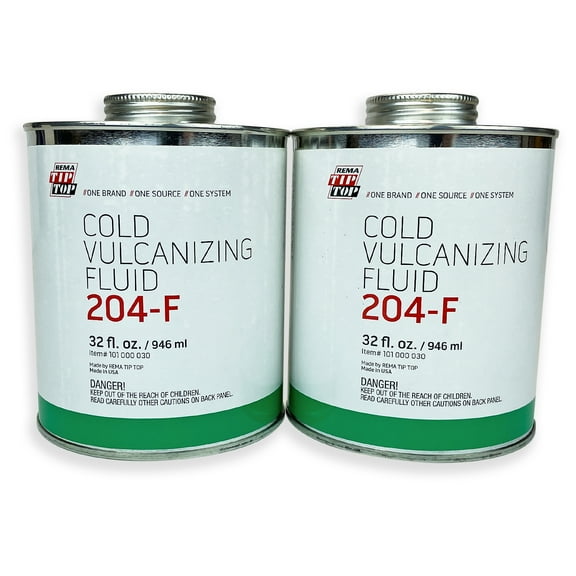 2 Cans REMA 204-F 32oz Cold Vulcanizing Cement Tire Inner Tube Patch Repair Glue