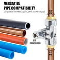 thumbnail image 4 of TT FLEX Service Tee Stop Valve, 1/2 Inch x 1/2 Inch x 1/4 Inch, 1/4 Turn, Compression Service Stop Fitting, Water Valve Shut Off, Push-to-Connect, PEX, Copper, CPVC, PE-RT, 4 of 5