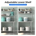 thumbnail image 2 of 48 x 12 Inch Kitchen Stainless Steel Overshelf with Adjustable Lower Shelf, 2 of 5